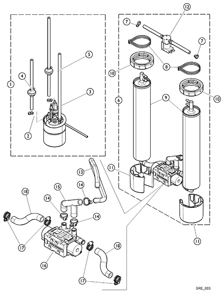 Sieve Bed Assembly and Product Tank (Perfecto2 AW)