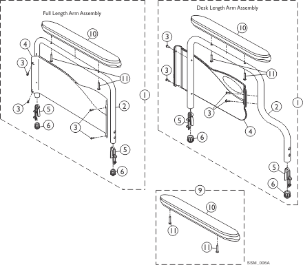 Conventional Fixed Height Arm Assembly - EX2 / EXl