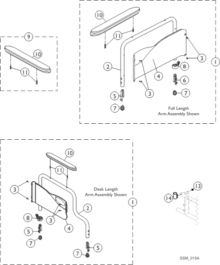 Conventional Fixed Height Arm Assembly - SX5RC/GVTRSX5